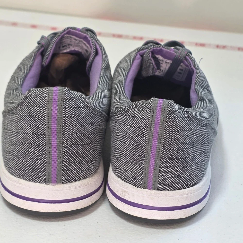 Dexter Kerrie Herringbone Bowling Shoes B4271-5 Womens 7 M(B) Grey Purple Sporty